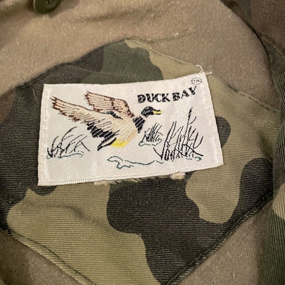 Duck Bay Vintage Jacket Men's Large Green Woodland Adult Hunting - Picture 2 of 5